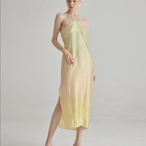 Silk Maison Slit Silk Maxi Dress